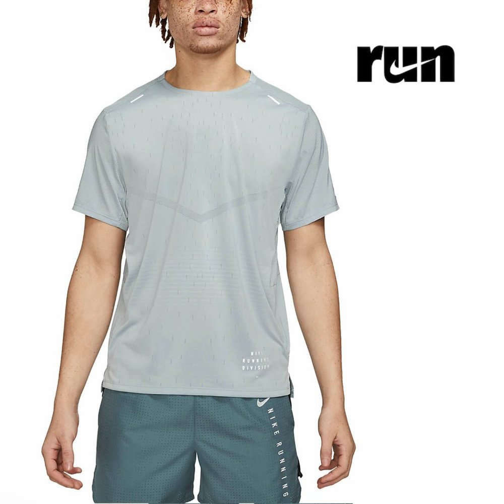 Nike Rise 365 Run Division Packable Mens Short-Sleeve Running Top Grey